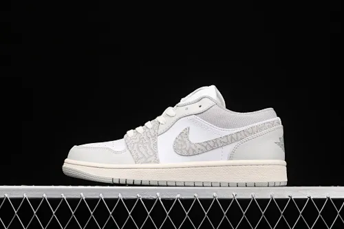 All categories Air Jordan Jordan series basketball shoes Air Jordan 1 Low Air Jordan 1 Low Prm "Elephant Print" AJ1 Joe 1 low white gray crackle pattern DH4269-100